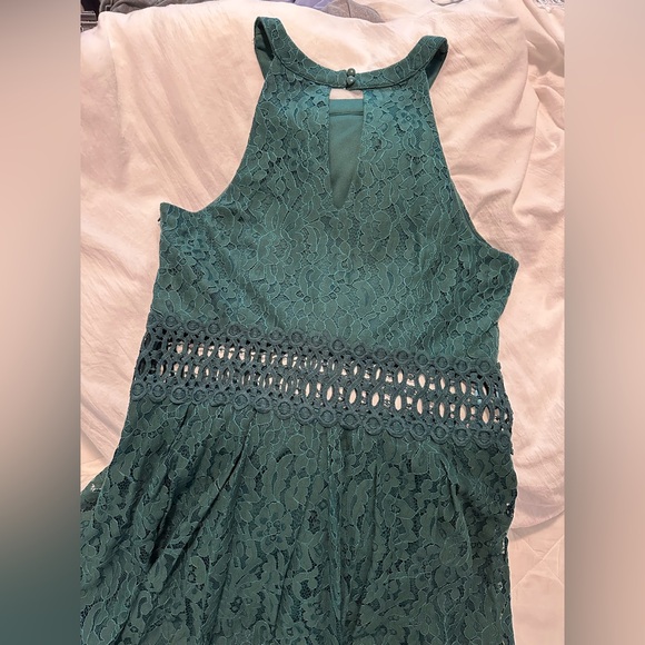 Blue Rain Green Halter A-Line Dress - Picture 7 of 7